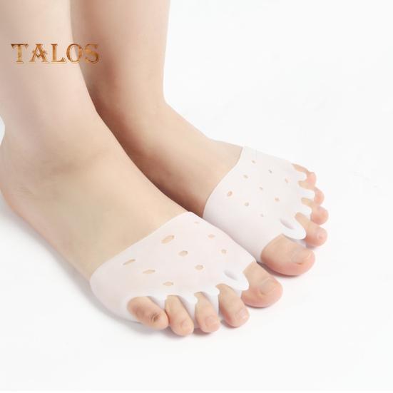 4 Paar Zehenspreizer aus Silikon für Plantarfasziitis, Ballenzehen, Mittelfuß-Yogakissen, therapeutische Keilrahmen für komfortable Unterstützung