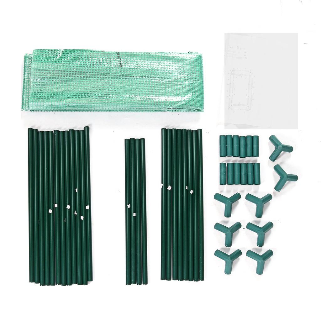 Greenhouse Portable Plastic Bird Pest Control Garden Plant Insulation Greenhouse Cover Include Iron Shelf Outdoor 59x39.4x19.7""