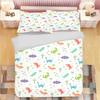 Cute Dinosaur Duvet Cover Kids 3D Cartoon Animal Bedding Set Full/Queen Microfiber Quilt Cover For Boy Girl Child Bedroom Decor
