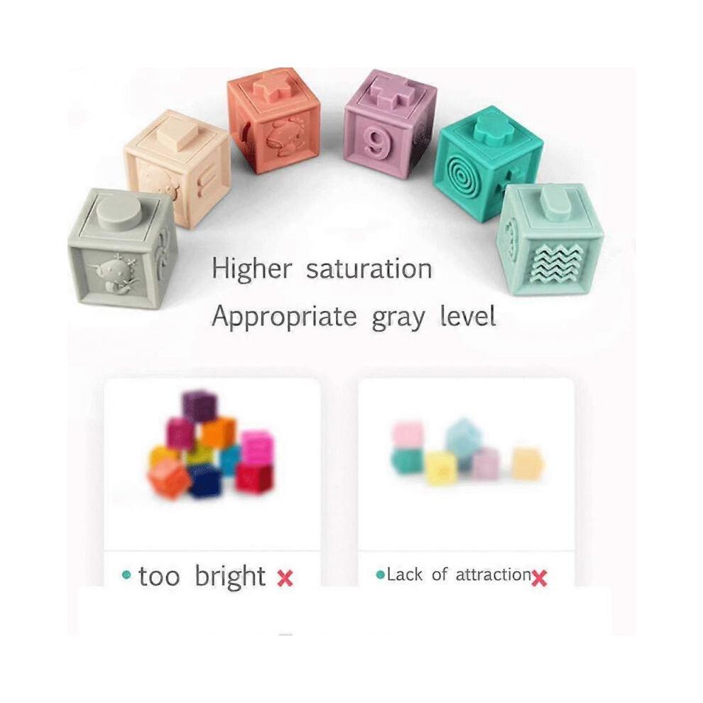 Soft Stacking Blocks for Baby Sensory Infant Bath Toys for Toddlee Toddlers Babies 6-12 Months