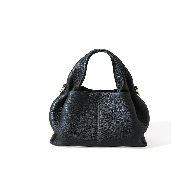 High-end Leather Women's Bags Niche Design Bags New Simple Light Luxury Messenger Women's Bags Fashionable Versatile Cloud Bags