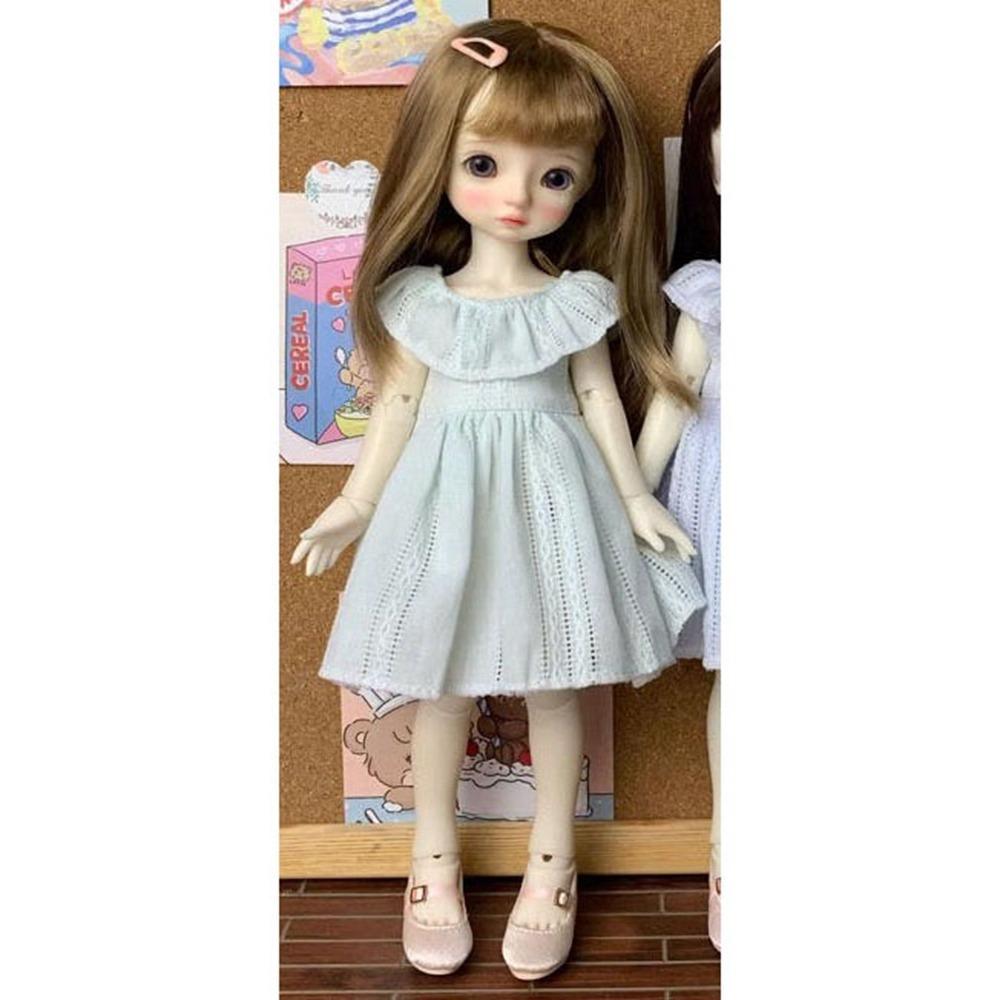 Mini Long Sleeveless Dresses Handmake Floral Print Skirt for 1/6 BJD 30cm Dolls