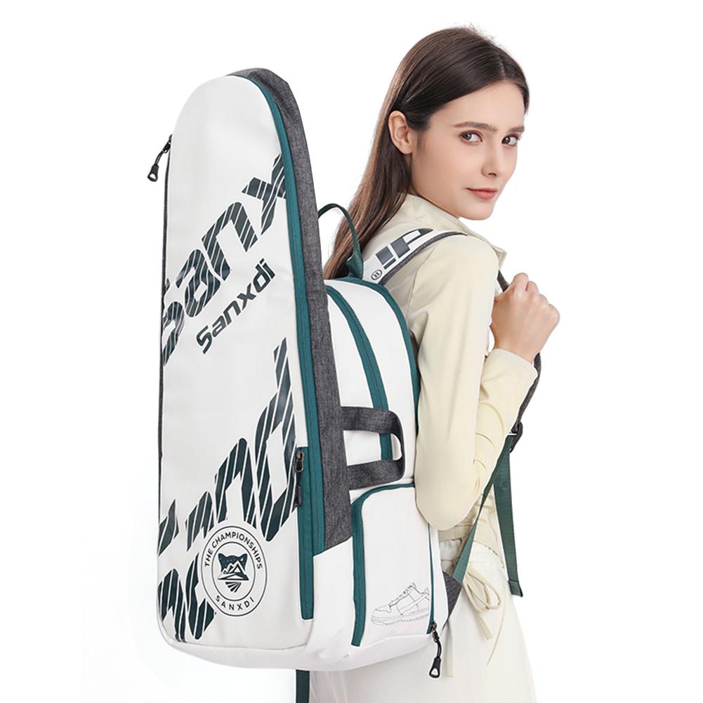 Foldable Tennis Backpack Wear Resist Portable 3 Tennis Rackets Bag Multifunction Sports Backpack Expandable Sports Training Bag