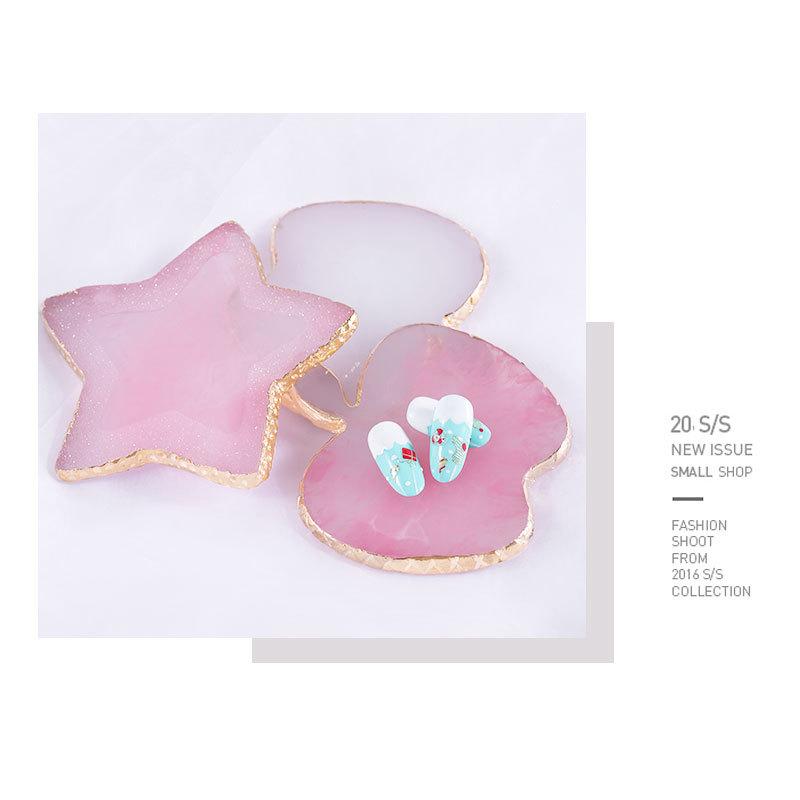Nail Art Star Palette, Resin Agate Sheet Nail Art Painting Palette Nail Art Display Board Tool