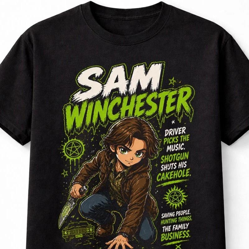 Supernatural Sam Winchester Hunter Quote Graphic TV Unisex TShirt S