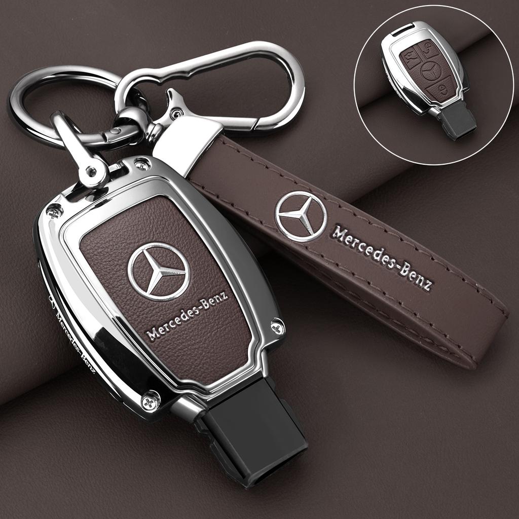 Car Zinc Alloy Key Case Bag Metal Key Shell For Mercedes-Benz A B C E G S V Class GLA GLC GLE GLK Vito Sprinter SL SLK Viano ML
