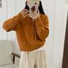 Autumn and winter new lazy wind loose casual thick sweater jacket double zipper hooded knitted cardigan women