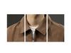 Men's Autumn Retro Lapel Hoodie - Trendy Loose-Fit Casual Knit Top, Long Sleeve Polo Style.