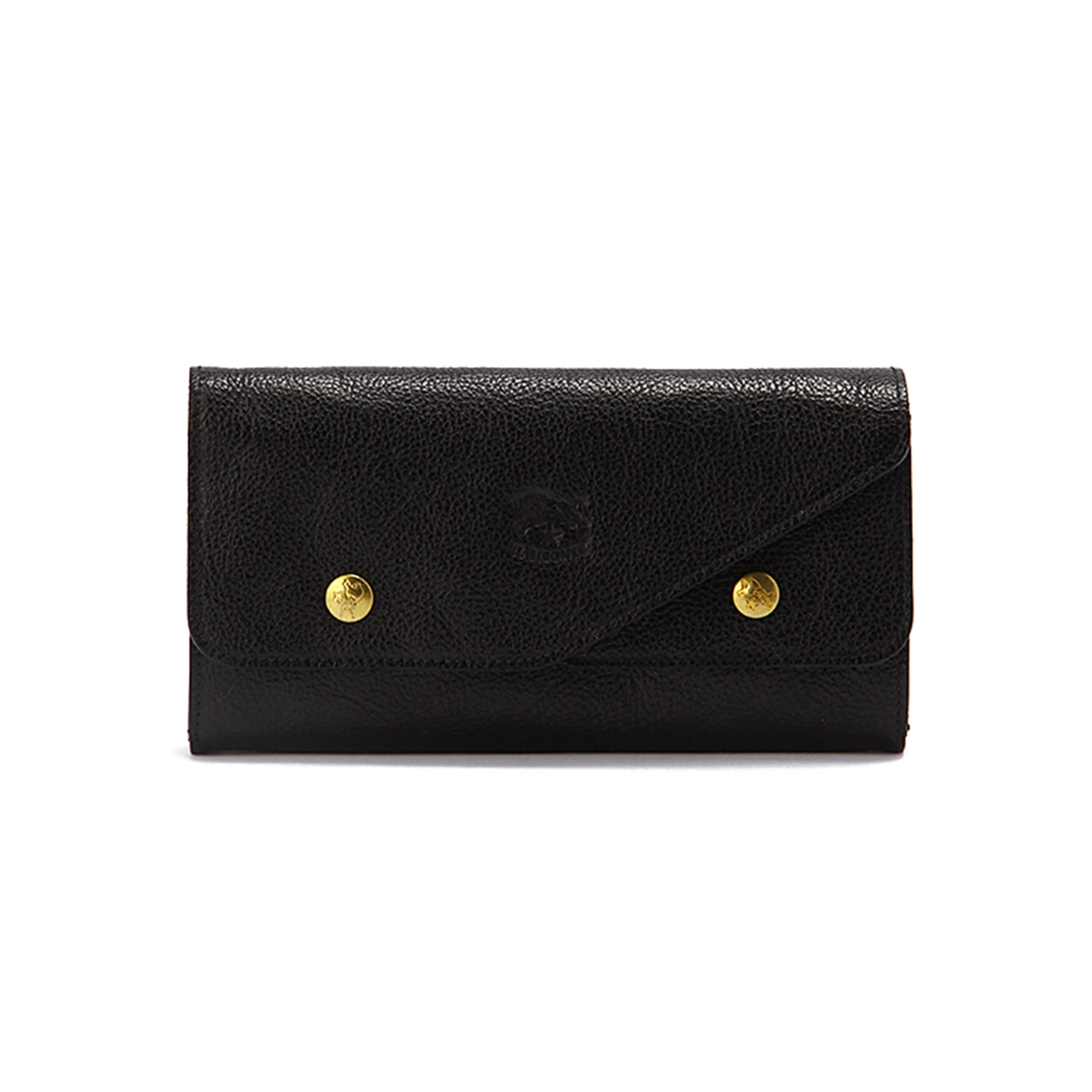 

Long Wallet Unisex Cowhide Leather Long Wallet Black Black [IL BISONTE] Women s Men s 54_1_5442404140 чорний