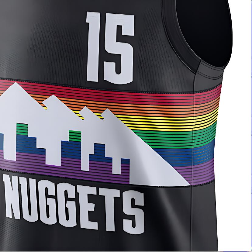 Nike Retro Basketball Jersey NBA 2019-20 Season Nuggets Jokic No. 15 Men Tops Black AV4571-010