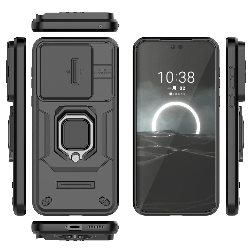 For Huawei Pura 70 Case PC+TPU Protective Phone Shell with Slide Lens Cover