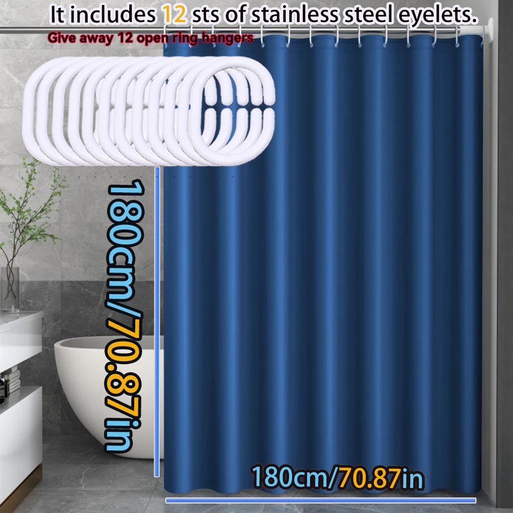 Pokročilá námořnická modrá jednoduchá moderní velmi jednoduchá jednobarevná koupelnový sprchový závěs koupelnový dělící závěs Vodotěsný PEVA mater