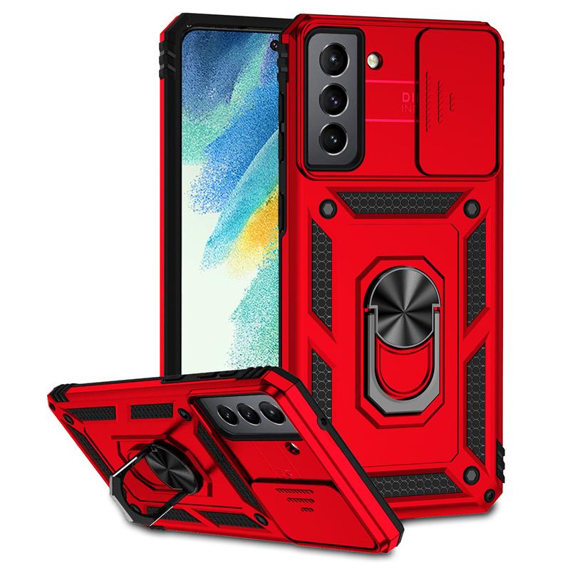 Armor Slide Camera Funda For Samsung Galaxy S21 Ultra Case Magnetic Holder Ring Protect Cover For Galaxy S21 + Plus S 21FE Funda
