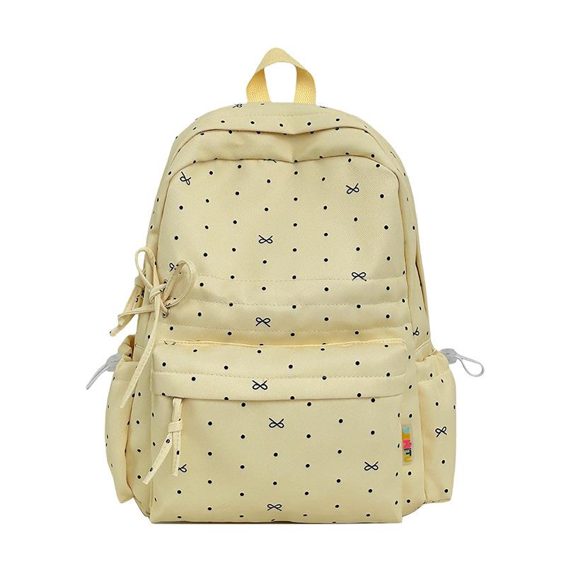 Zaino per la scuola zaino per la scuola ragazze delle scuole medie atmosfera a cuore di ragazza pois fiocco versatile alto valore zaino per studentesse scuola superiore