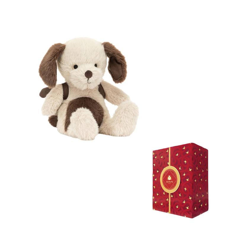 JELLYCAT Dog Series Puppy Backpack Doll Plush Doll 23cm Height