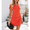 Women's Summer Sexy Wrapped Hip V-Neck Button Irregular Women's Dress