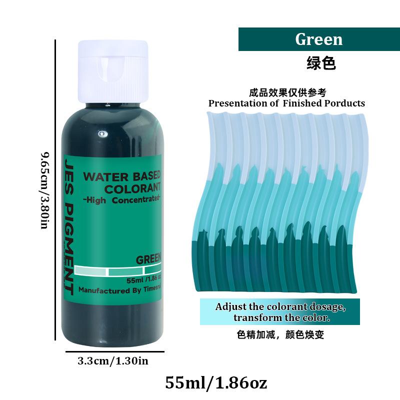 55ml Hochkonzentrierter Wasserbasierter Farbstoff Gips Harz Färbefarben OEM Farbpaste Harzpigment Formen