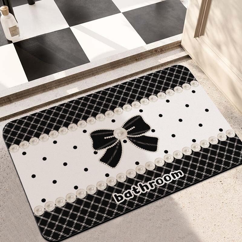 

Коврик для ванной противоскользящий впитывающий грязеотталкивающий простой в уходе коврик для ног 40 * 60cm