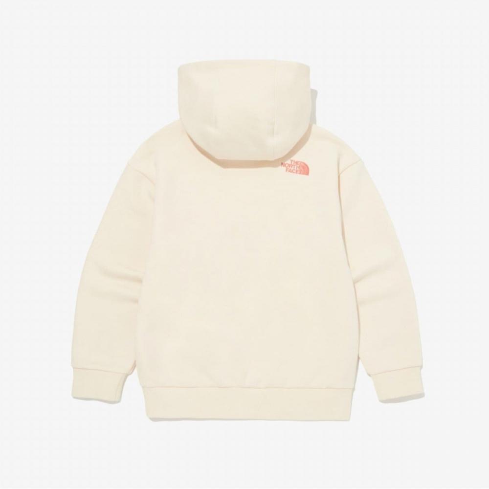 The North Face Kids Mini Box Logo Hoodie Cream Beige Nm5pq57u