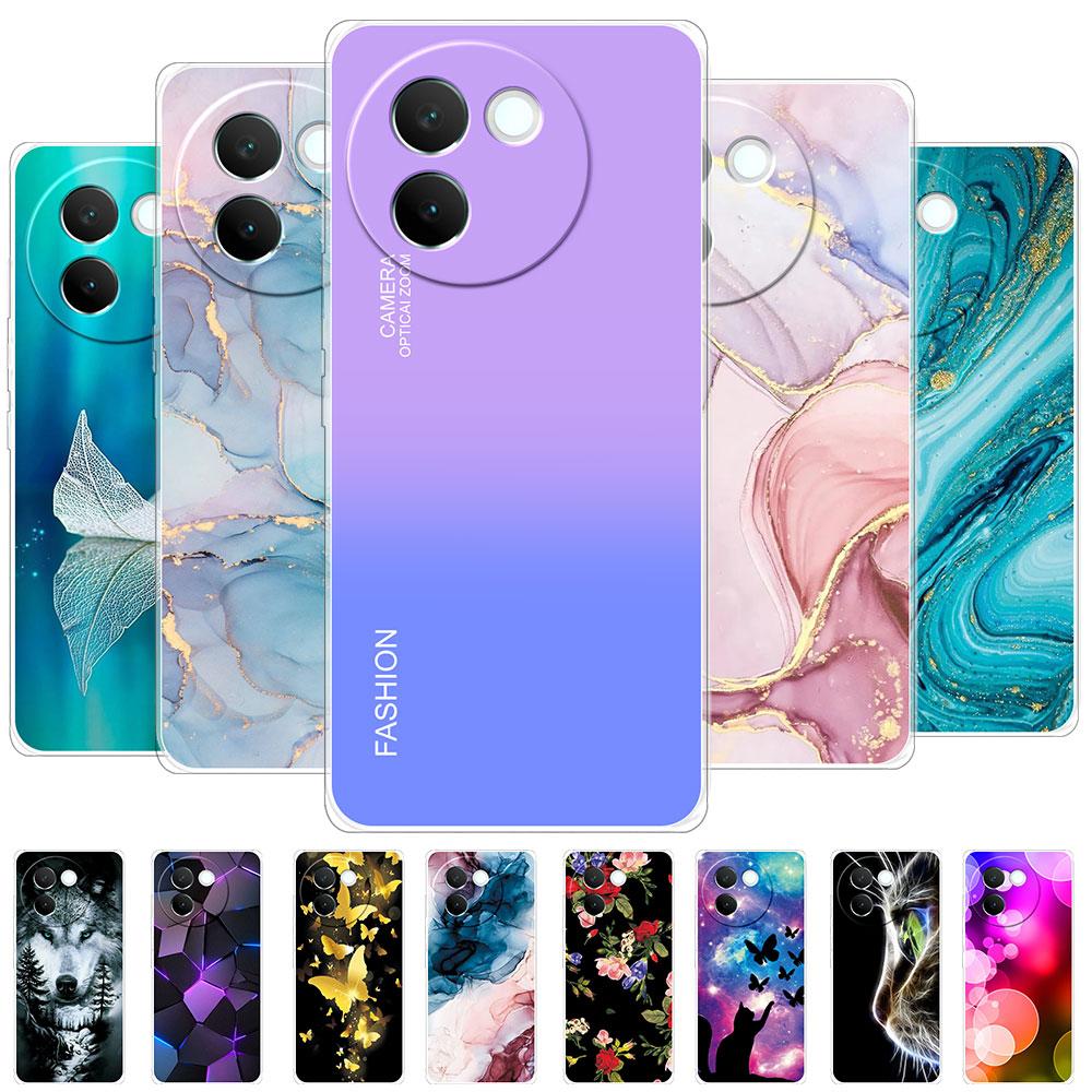 For Vivo V30E 5G Case Back Cover For Vivo Y200i 5G Funda Shockproof Clear Soft Silicone Phone Case on Vivo T3X 5G Protect Coque