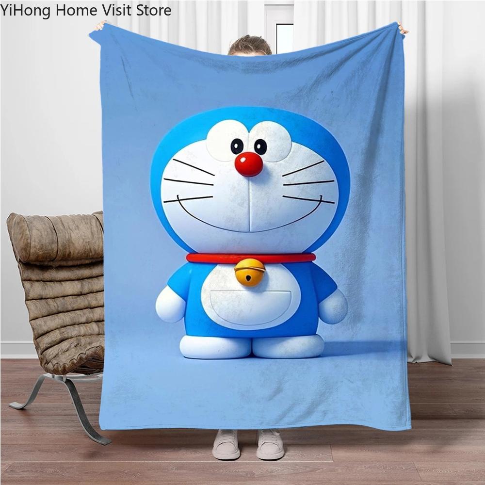 Doraemon Japonský Anime Deku Dívky Kluci Plyšový Dekorační Deku na Pohovku Novinka Teplý Deku na Všechna Roční Období Děti Student Děti Dárek