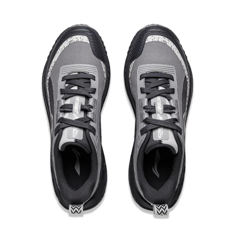 Li-Ning Yijie Lite 2.0 Comfortable Outdoor Wear-Resistant Support Low-Top Hiking Shoes Men Hiking Shoes Black Gray AHTU007-3