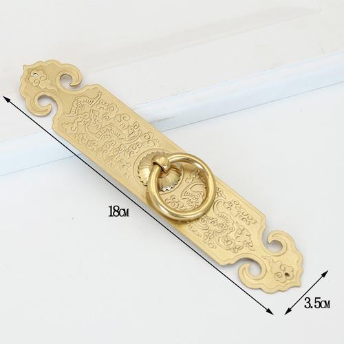 2 Pieces of Chinese Antique Furniture, Brass Surface Mounted Bookcase, Wardrobe, Cabinet Handle, Cabinet Door Hardware Handle