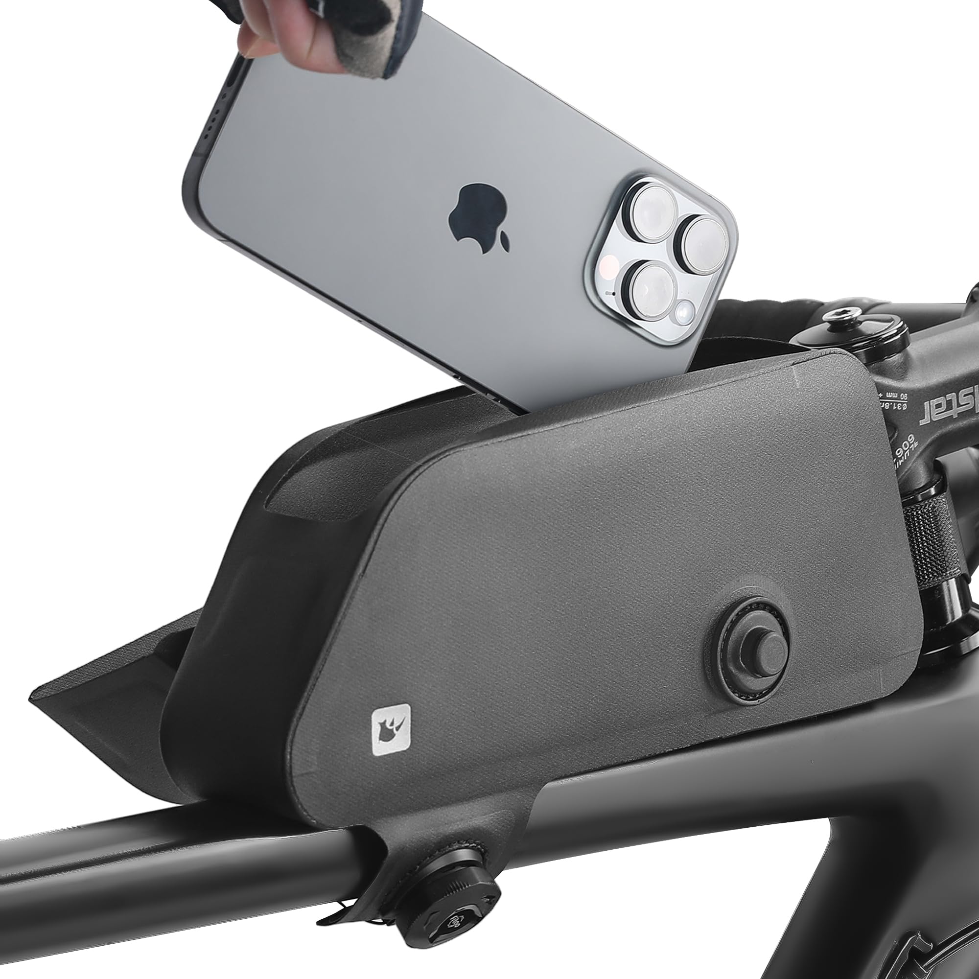 Rhinowalk Bicycle Bag, Bike Top Tube Bag, Bike Frame Bag, Waterproof, Stable, Road Bike, Knee-Friendly Design, Smartphone Case, Storage Bag, Mountain