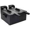 Friteuse Électrique Double Cuve Princess 183028 - 6 L - 8 Portions - 1,2 Kg - 3600 W - Noire