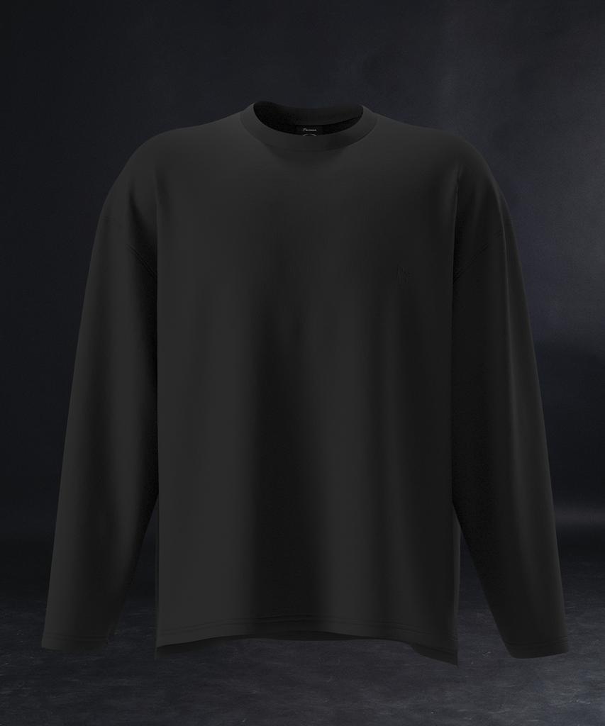 PHERMENON Essential Oversized Long Sleeve - Black