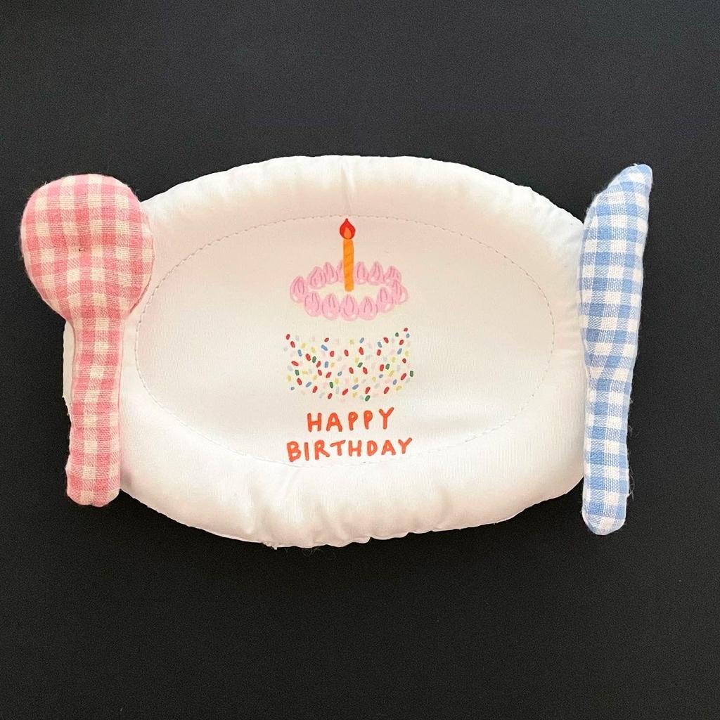 Cute Cartoon Cake Print Fabric Coasters & Placemats - Girly Desktop Decorative Cotton Pads