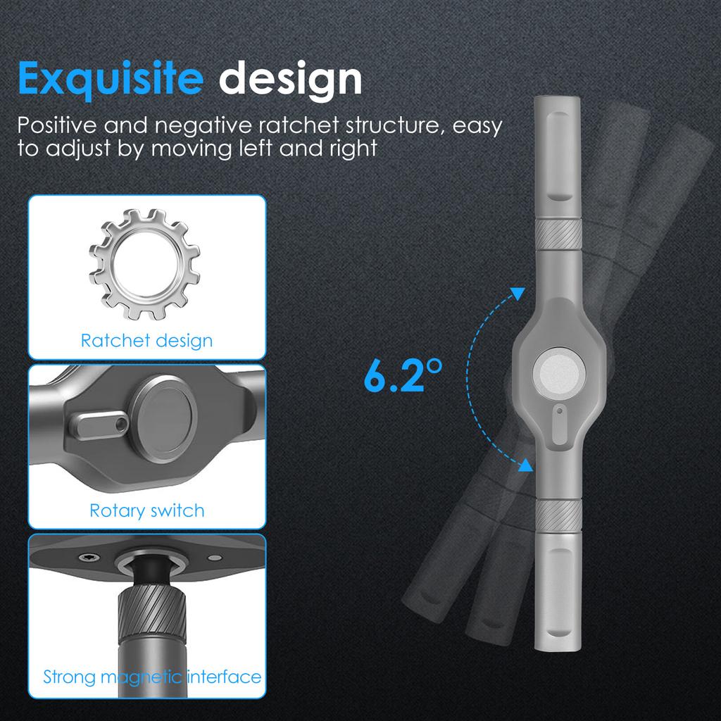 42 IN 1 Magnetic Screwdriver Set DIY Ratchet Screwdriver Set Multi Bit Drive Set with Detachable Handle Time Saving for Furnitur