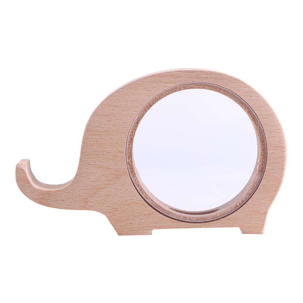 1Pc Wooden Elephant Shape Coin Money Bank Handcraft Saving Pot Kids Gift Decoration