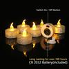 Tea Candle Flameless Smokeless Glitter Lightweight Shining LED Candle Light Christmas Decoration