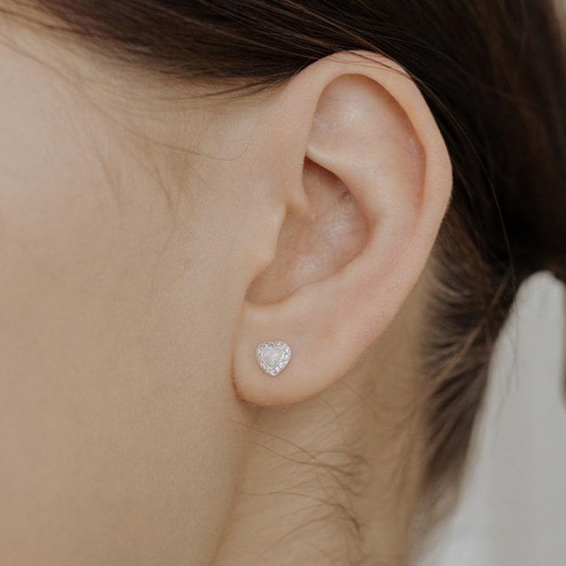 SCALETTO WIL105 Opal Heart Earring