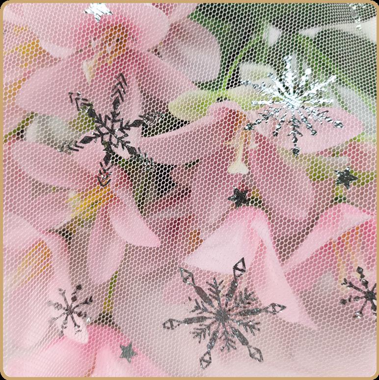 Gold Foil Frozen Elsa Princess Evening Dress Fabric with Veil for Children