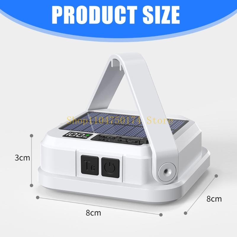 USB Solar Rechargeable Tent Lamp With Handle Outdoor Home Lighting For Courtyard top sale