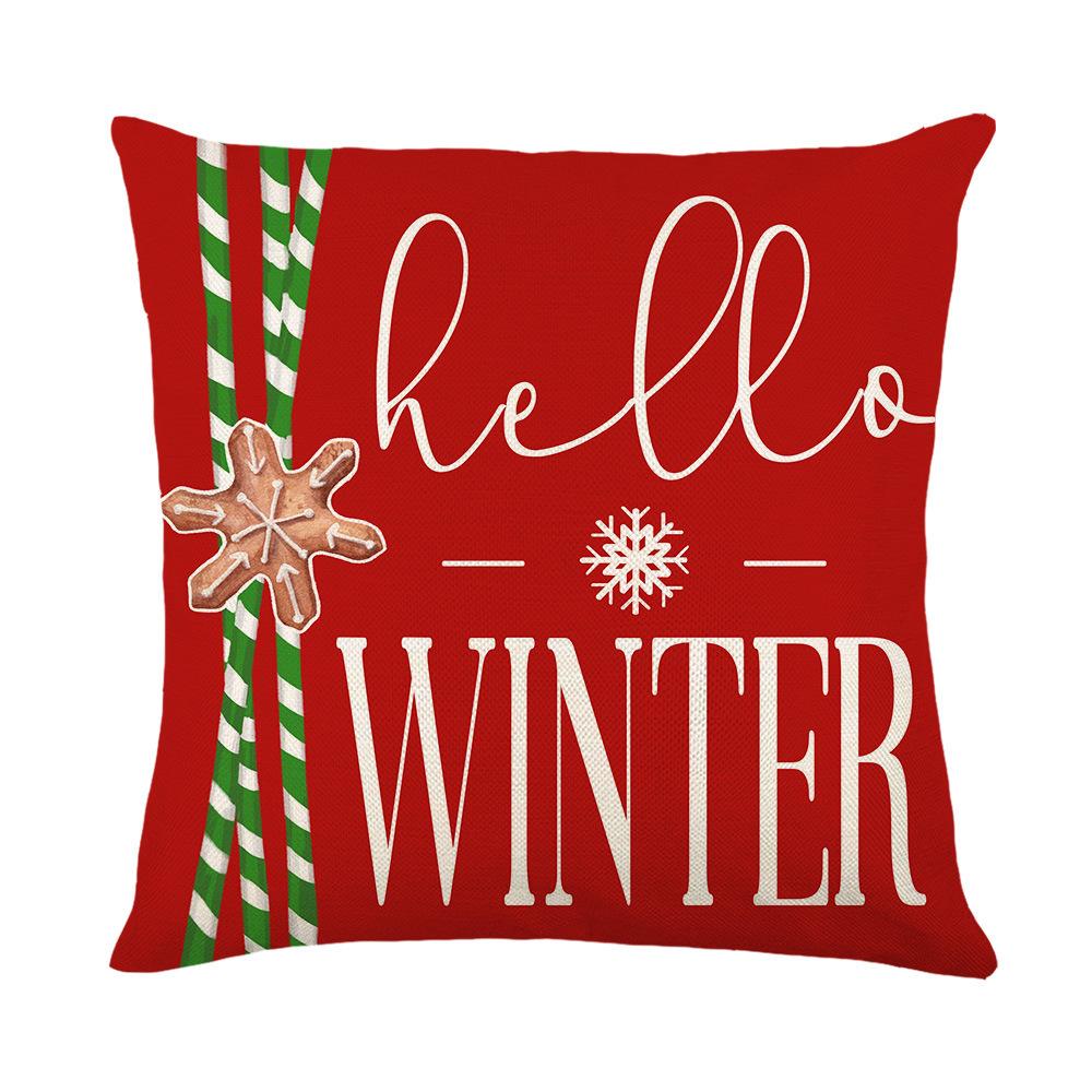 New Cartoon Christmas Holiday Home Cute Pillow Cushion Cover Couple Gift Nap Sofa Car Gift Hug