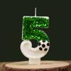 0-9 Numbers Football Cake Candle Kids Sports Theme Football Birthday Party Decoration Favors Cupcake Topper Cake Decor Supplies