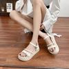 Yuanlitong platform sandals women's small height increase women's shoes fairy style fashion word strap temperament sandals versatile