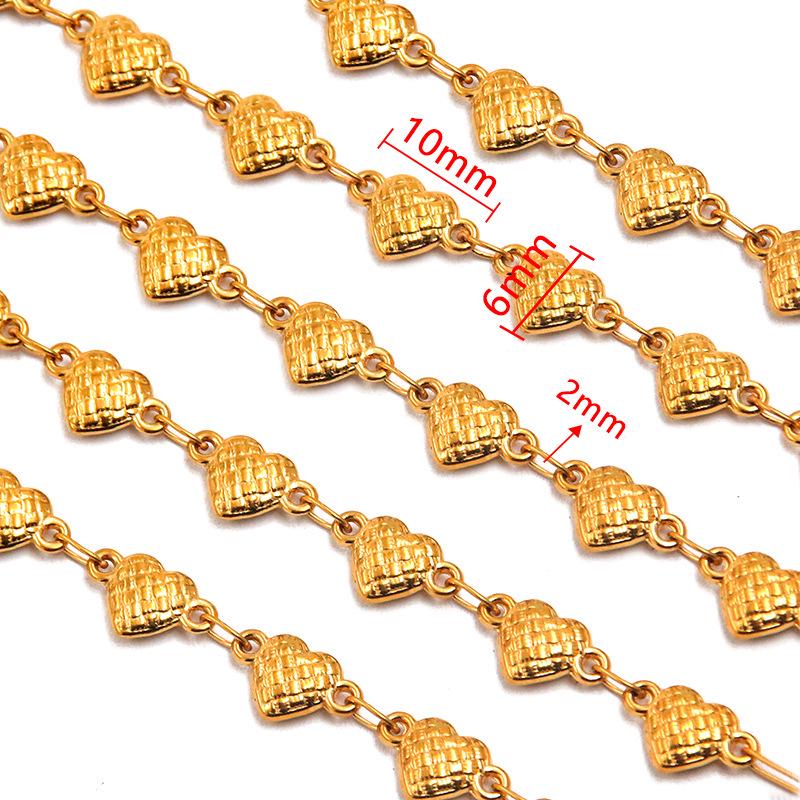 18K Gold Plated Stainless Steel Heart, Butterfly, Four-Leaf Clover, Shell Chain Bracelet/Necklace, 50cm.