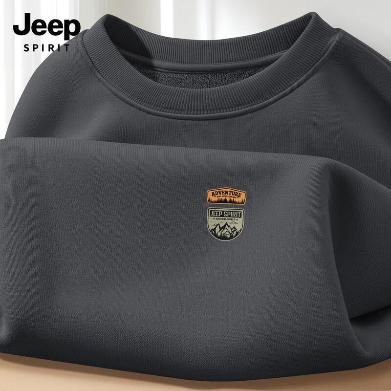 

JEEP SPIRIT Men s Fleece Lined Casual Loose Sweatshirt XL (180)