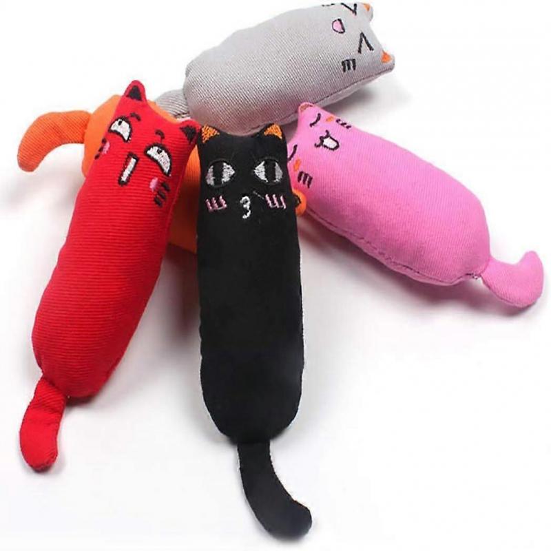 5-pack Cat Mint Toy Cat Chewing Toy Cat Anti-bite Cat Mint Toy Cat Mint Filling Cartoon Mouse Cat Teeth Chewing Toy