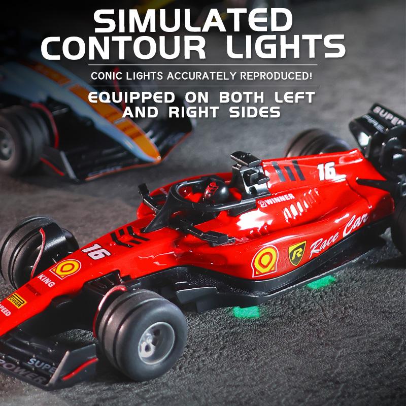 Non-Toxic 1/64 Desktop Rc Drift Racing Car Mini 2.4G Alloy Remote Control Car With Light Adjustable Speed Cars Toy For Children Adult Gift