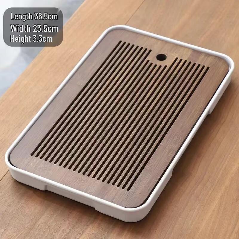 Double-Layer Bamboo Tea Tray