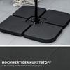 Weight Plates for Parasol Bases, Fillable, Weatherproof, 104cm X 104cm X 7.5H Cm, Black