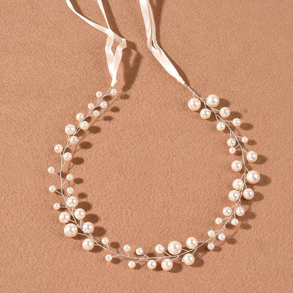 Luxury Imitation Pearl Tiaras Hairbands Handmade Headbands Girls Women Hairstyles Designs Tools Bridal Wedding Hair Accessories