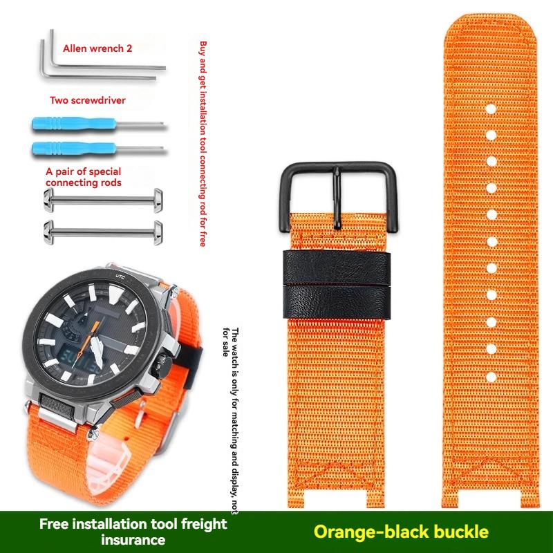 For Casio PROTREK series PRX-8000T/PRX-8001YT modified sports outdoor nylon canvas watch strap men's accessories