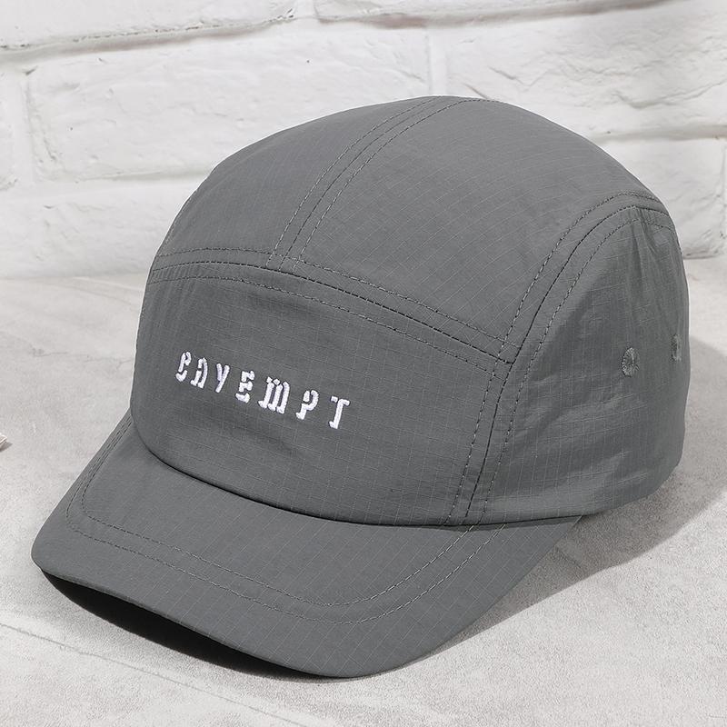 Simple fashion solid color embroidered letter short brimmed baseball cap spring and summer thin waterproof quick-drying cap