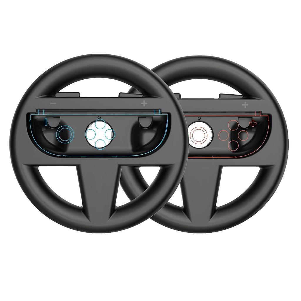 PETFROH Rennlenkrad für Nintendo Switch 2 mit Mario Ergonomische Steuerung mit Daumen Einfach Links und Rechts Set Joy-Con [Kompatibel Kart, Design, SR/SL
